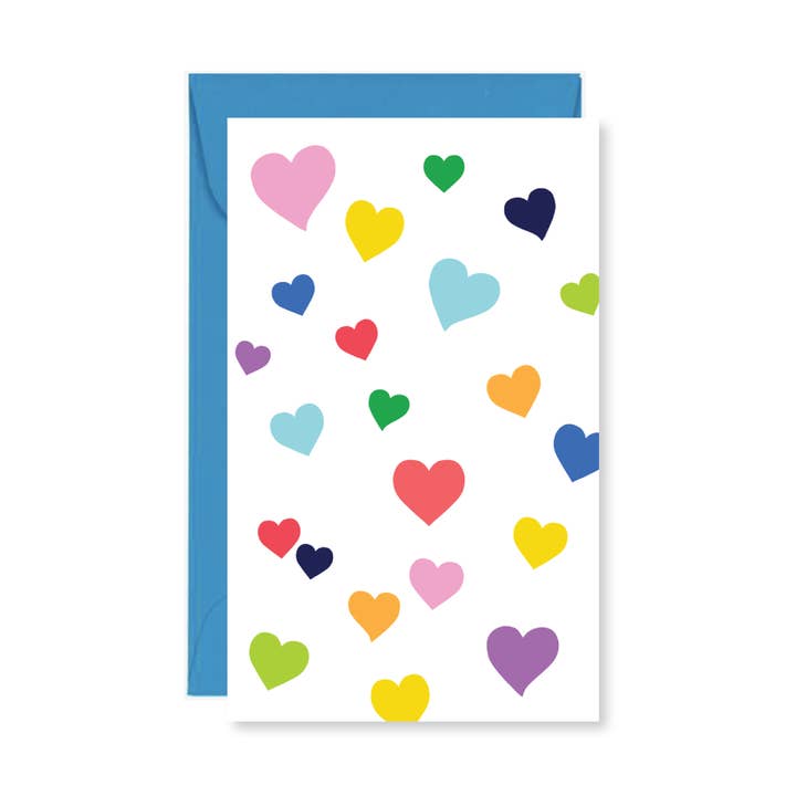 Confetti Hearts Mini Card for wholesale by Public School Paper Co.