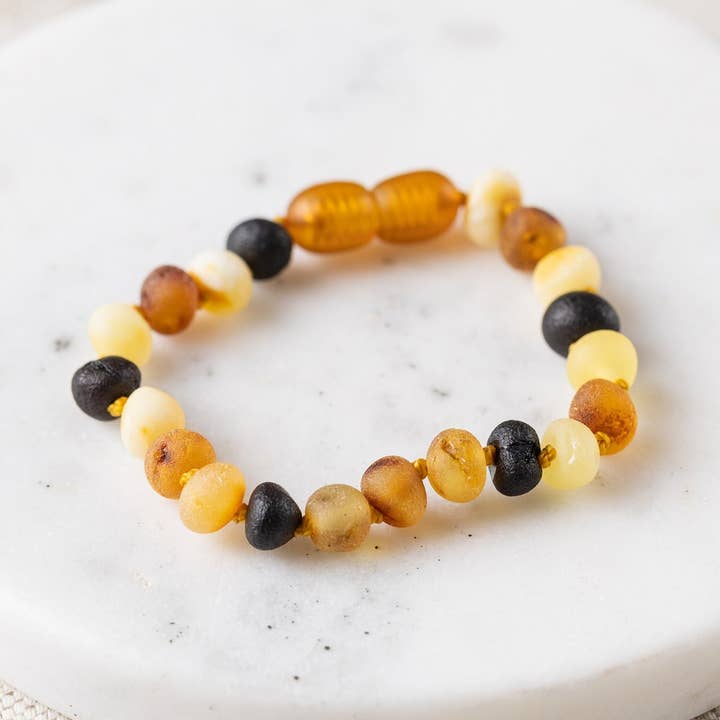 Raw Multi Baltische barnsteenarmband voor wholesale door R.B. Amber Jewelry