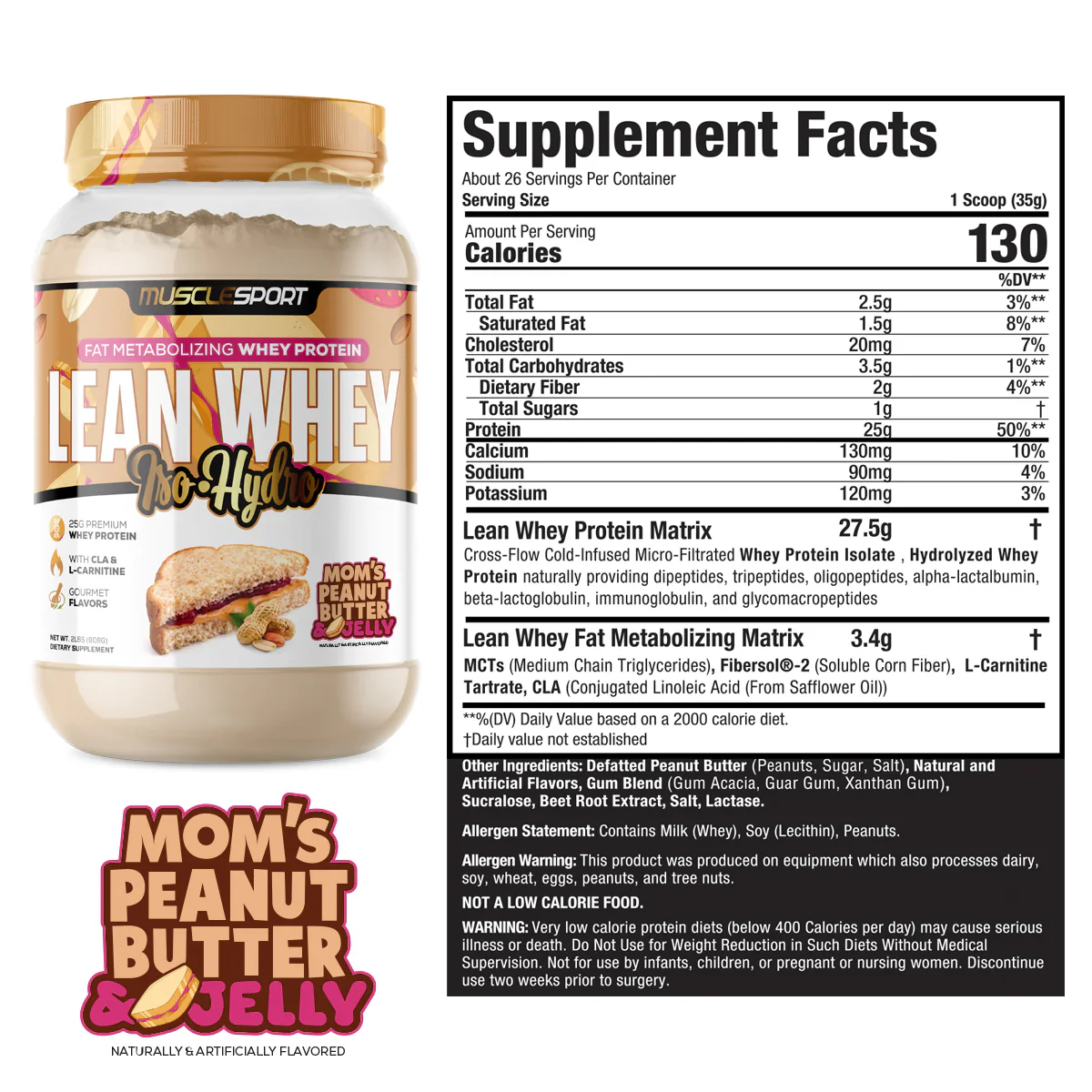 MuscleSport - Wholesale Protein/superfood powder - Lean Whey® Iso Hydro Gourmet Protein 2lb - Limited Edition46