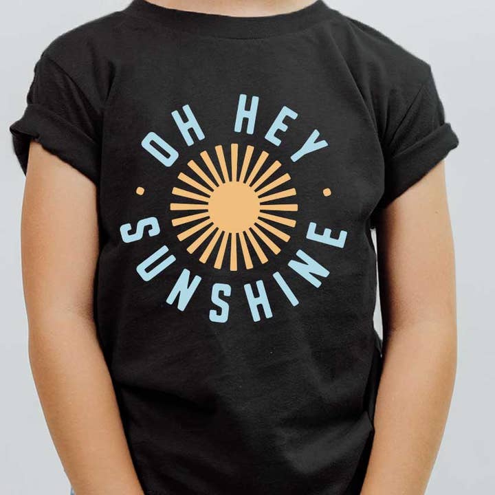 Oh Hey Sunshine Summer Kids Graphic Tee for wholesale by Kids By Kissed Apparel