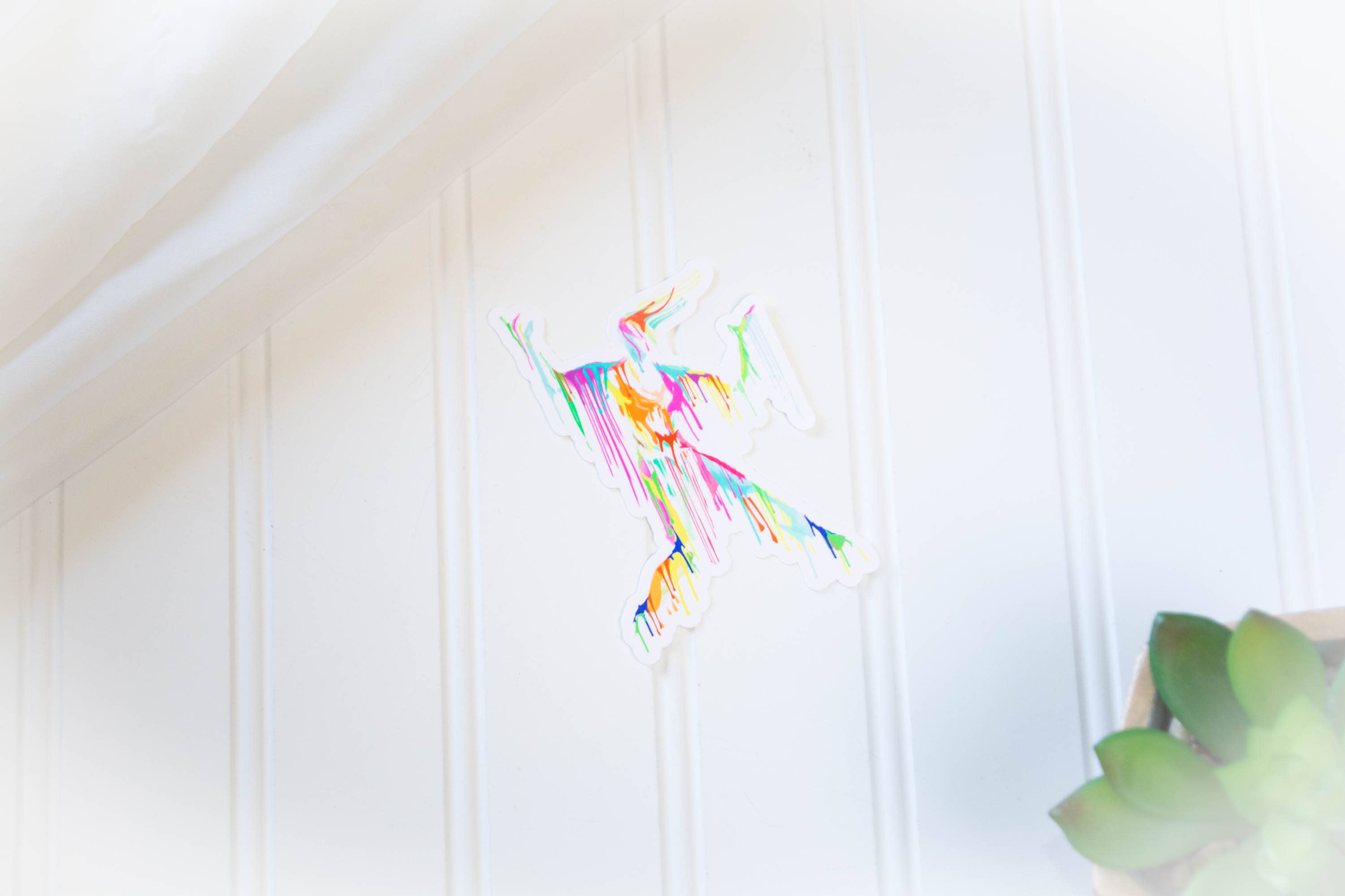 Denali & Co. - Wholesale Sticker - Colorful Drip Art Dancer Sticker – 2.6” x 4” Vinyl Sticker5