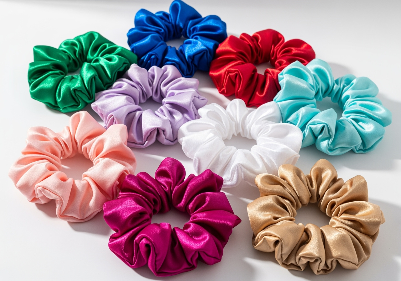 The Blissful - Vendita all'ingrosso Scrunchie - Donna - Fasce per capelli in raso setose per sposa e damigella3
