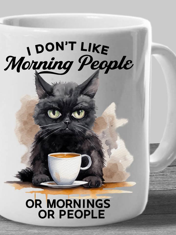 Je n'aime pas les gens du matin, ni les matins, ni les gens grincheux pour la vente par Happy Jan Designs