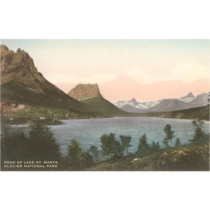 Magnet MT-314 Lake St. Mary's, Glacier National Park, Montana för wholesale av Found Image Press