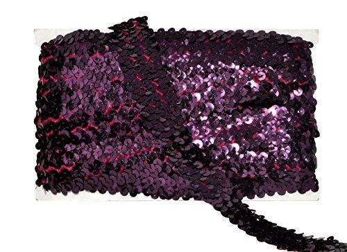 Mandala Crafts – Engroshandel Håndværk forsyninger – Mandala Håndværk Elastisk Paillet, Flad Glitter Stretch Bling Paillette Stof Bånd, Metallisk Applikation Trim Blonder til Kjole Pynt, Pandebånd37