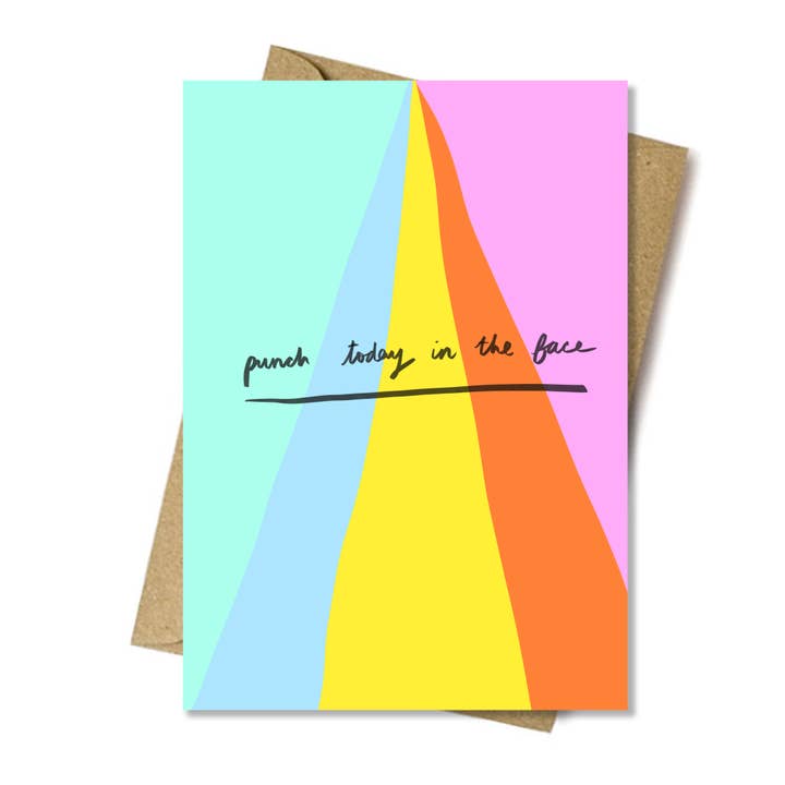 Punch Today In The Face card for wholesale by Nicola Rowlands