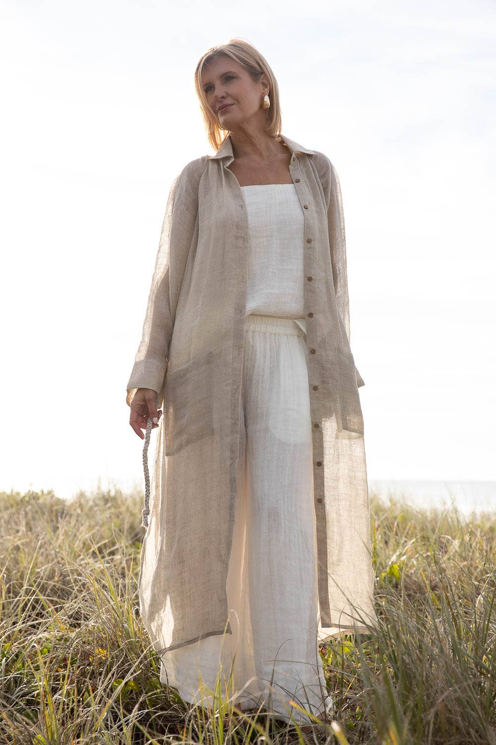 Desert Linen Duster - Natural for wholesale on Faire6