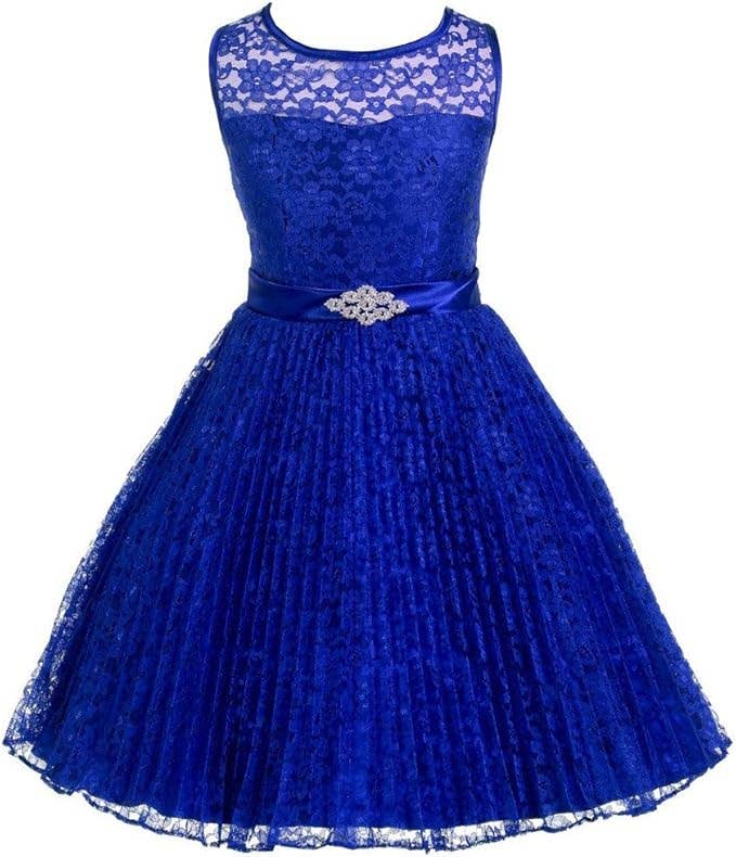 iGirlDress - Wholesale Jurk - Kinderen - Meisjes Plooirok Kant Bloemenmeisjesjurk Maat 4-147