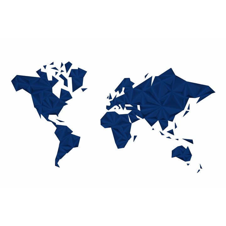 Owarld - Wholesale Wall Decor - Kids & Baby - World Map - Ultramarine