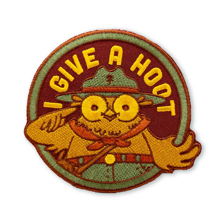Stars And Sequoias - Wholesale Patch - I Give A Hoot Iron On Patch