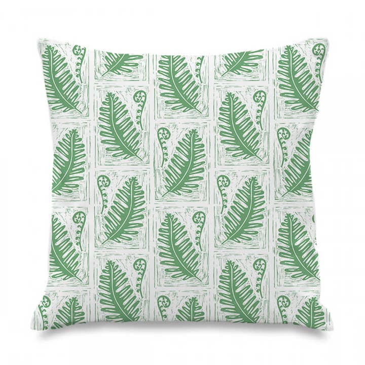 Fern Frond Lino Print Fabric for wholesale by Holly Woodman Textiles