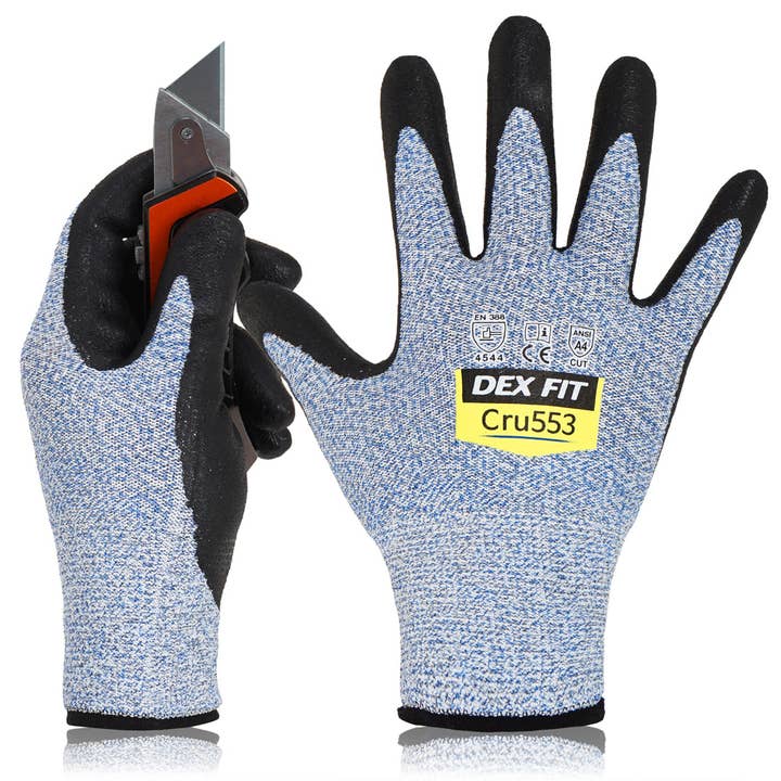 Dex Fit Level 5 Cut Resistant Gloves - Blue for wholesale by Muveen