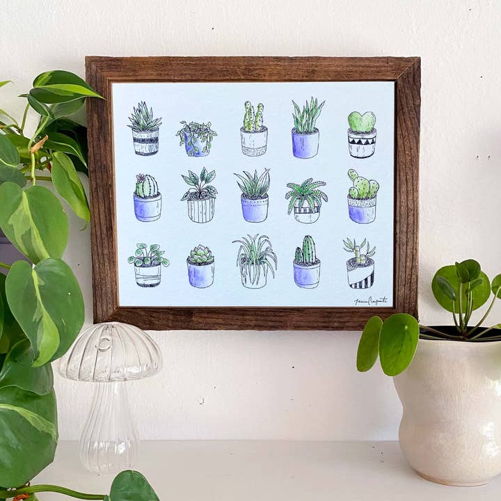 jcarp designs - Wholesale Art Print - Watercolor House Plant Art Print0