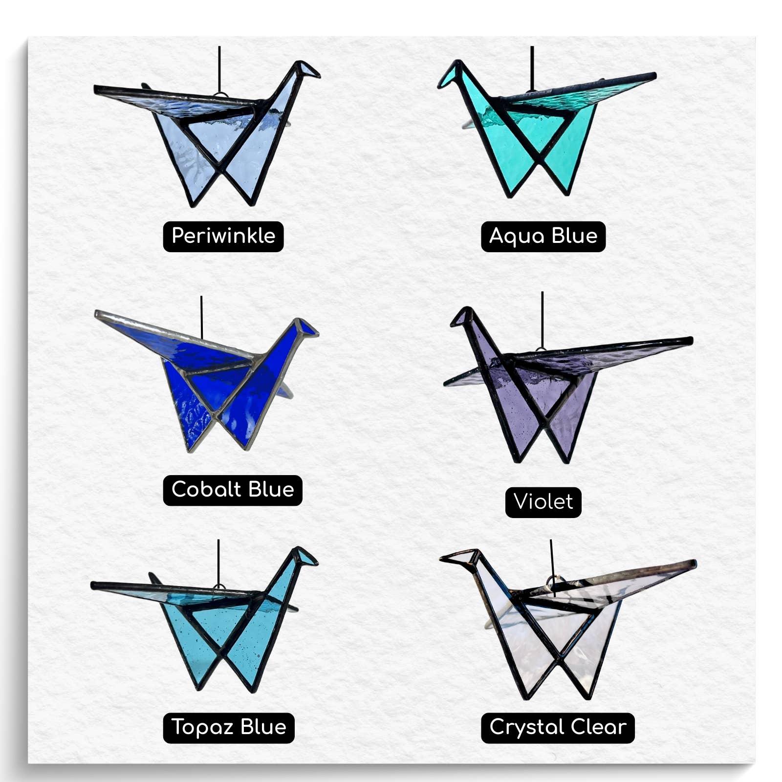 Samara Designs Studio - Wholesale Suncatcher - Stained Glass Origami Crane Suncatchers | Hanging Decor2