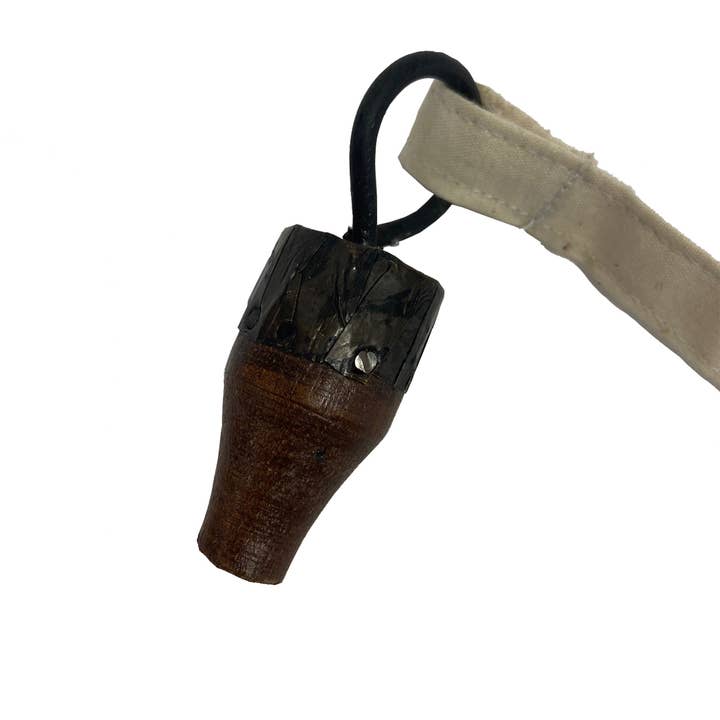 Madison Bay Co. - Historical Home Decor Reproductions - Wholesale Decorative Tabletop Object - 7" Wood Canteen with Muslin Strap (Decorative use only)