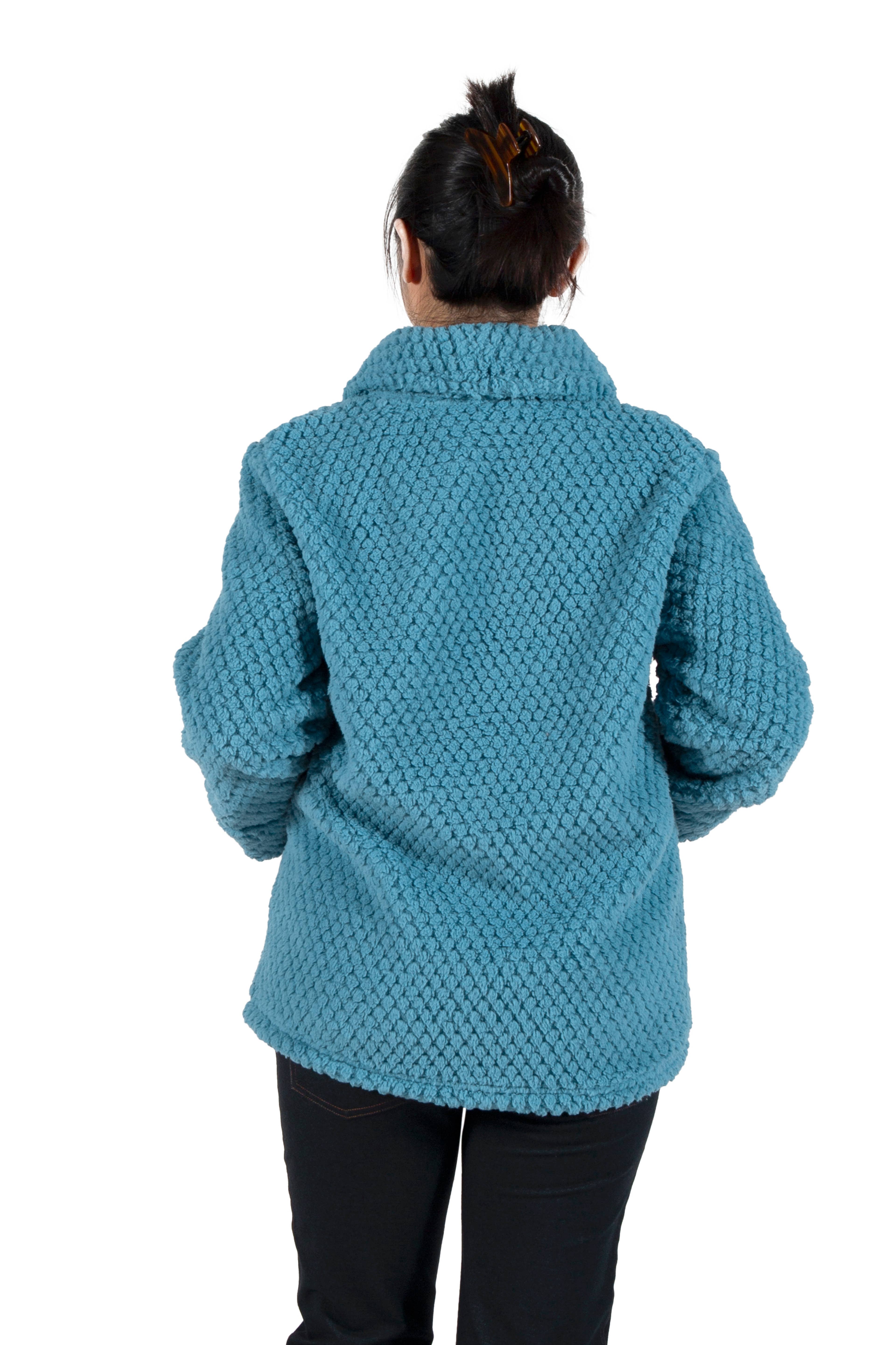 La Cera - Wholesale Lounge Top - Women's - Honeycomb Fleece Bed Jacket5