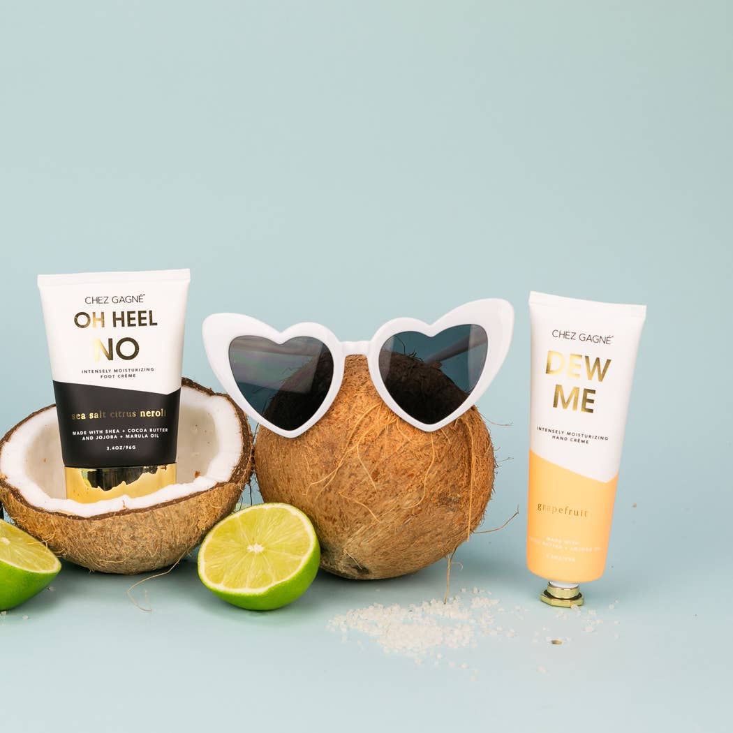 Chez Gagné - Wholesale Foot Cream - Oh Heel No - Clean + Foot Crème - Sea Salt Citrus + Neroli - 3.4oz10