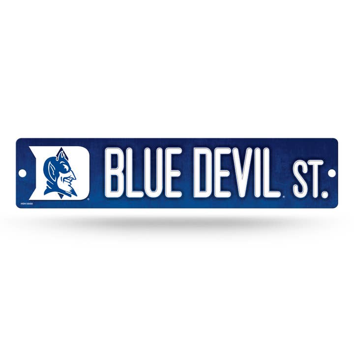 NCAA Duke Blue Devils Standard Plastic Street Sign for wholesale by Rico Industries