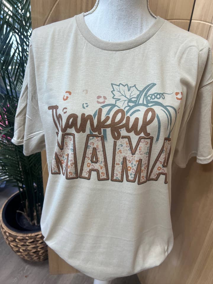 RMN Wholesale - Wholesale Screen Printed T-Shirt - Women's - Thankful Mama on Sand2