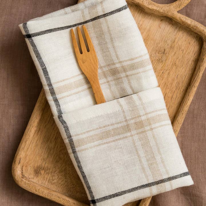 Live Linen - Wholesale Dinner & cloth napkin - Premium Yarn-Dyed Prudence Linen Napkin – Big Checks3