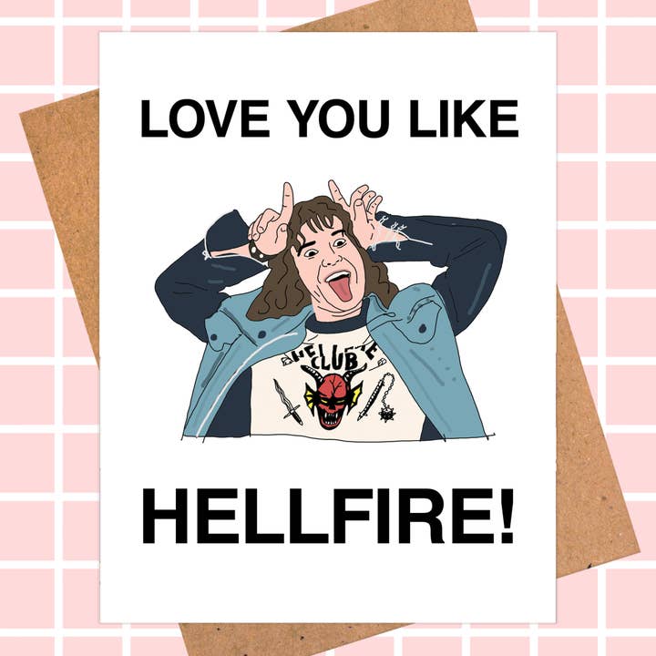 Stranger Things Eddie Munson Card, Love, Anniversary Card for wholesale by Pop Hot Cards