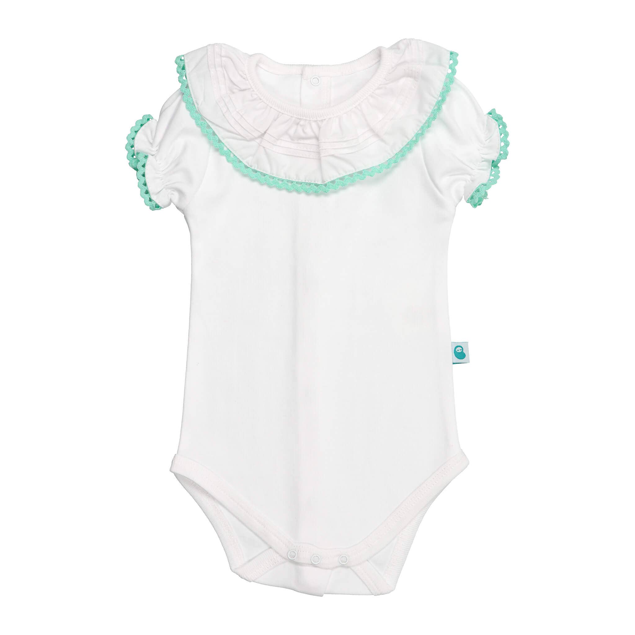 Bean Baby Clothes - Wholesale Bodysuit (Non-Footed) - Baby - Cotton Baby Bodysuit Onesie with Greek Lace Collar23