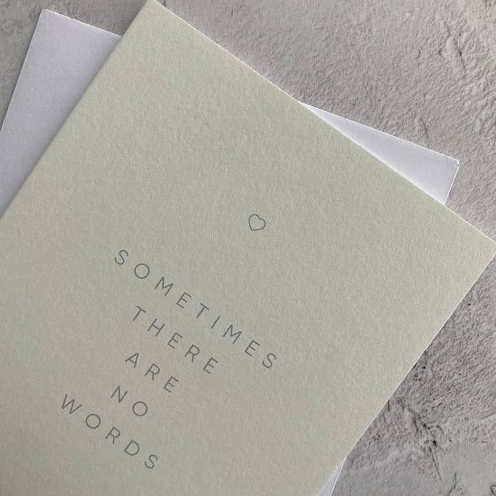 'Sometimes There Are No Words' Sympathy Card for wholesale by Heyyy Ltd