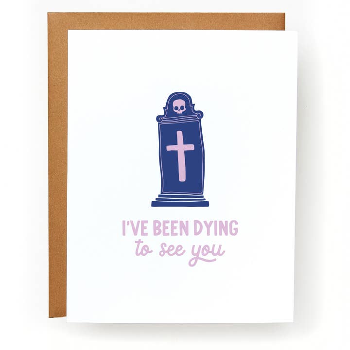 Carte de vœux "J'ai hâte de te voir" pour la vente par Red Headed Stepchild Paper Co.