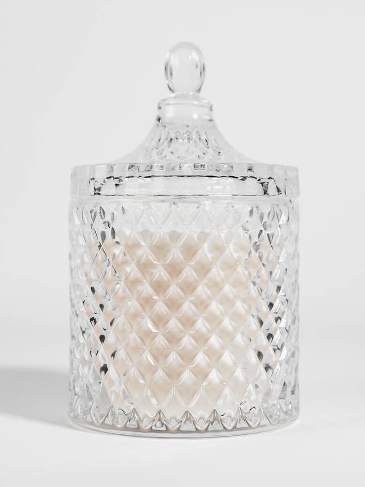Luxury Clear crystal candle for wholesale by Sophia Lauren Candle Co.