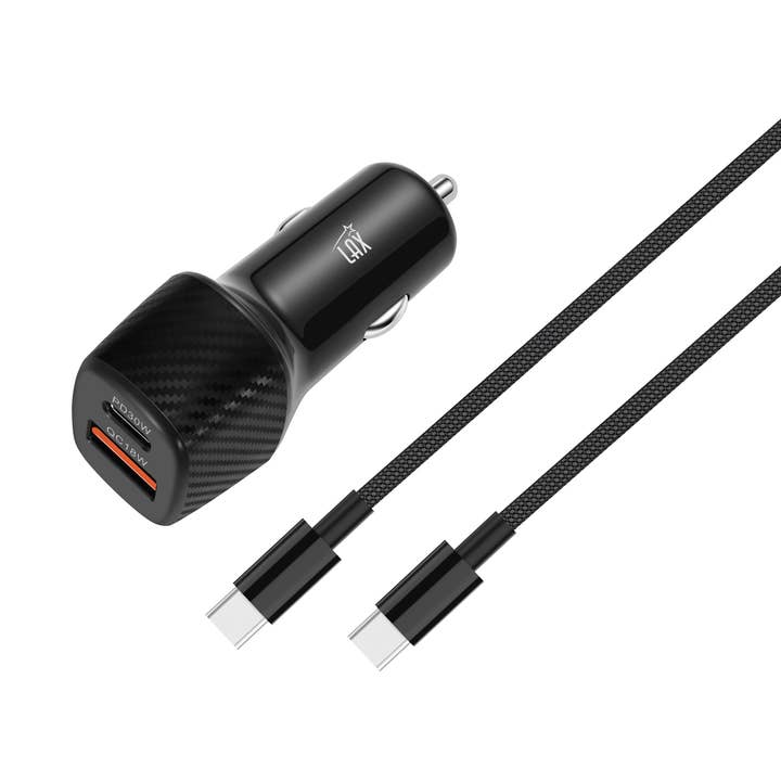 Rapid Car Charger PD30W with C to C Type Cable -Retail Pack for wholesale by LAX Gadgets