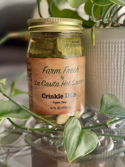 Farm Fresh by La Casita Crinkle Dill Pickle Chips for wholesale by La Casita Hot Sauce