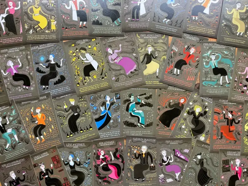 Magnifique Hearts - Wholesale Postcard - Women in Science Postcards, STEM, Inspirational, 4.5X6.63