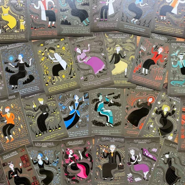 Magnifique Hearts - Wholesale Postcard - Women in Science Postcards, STEM, Inspirational, 4.5X6.63