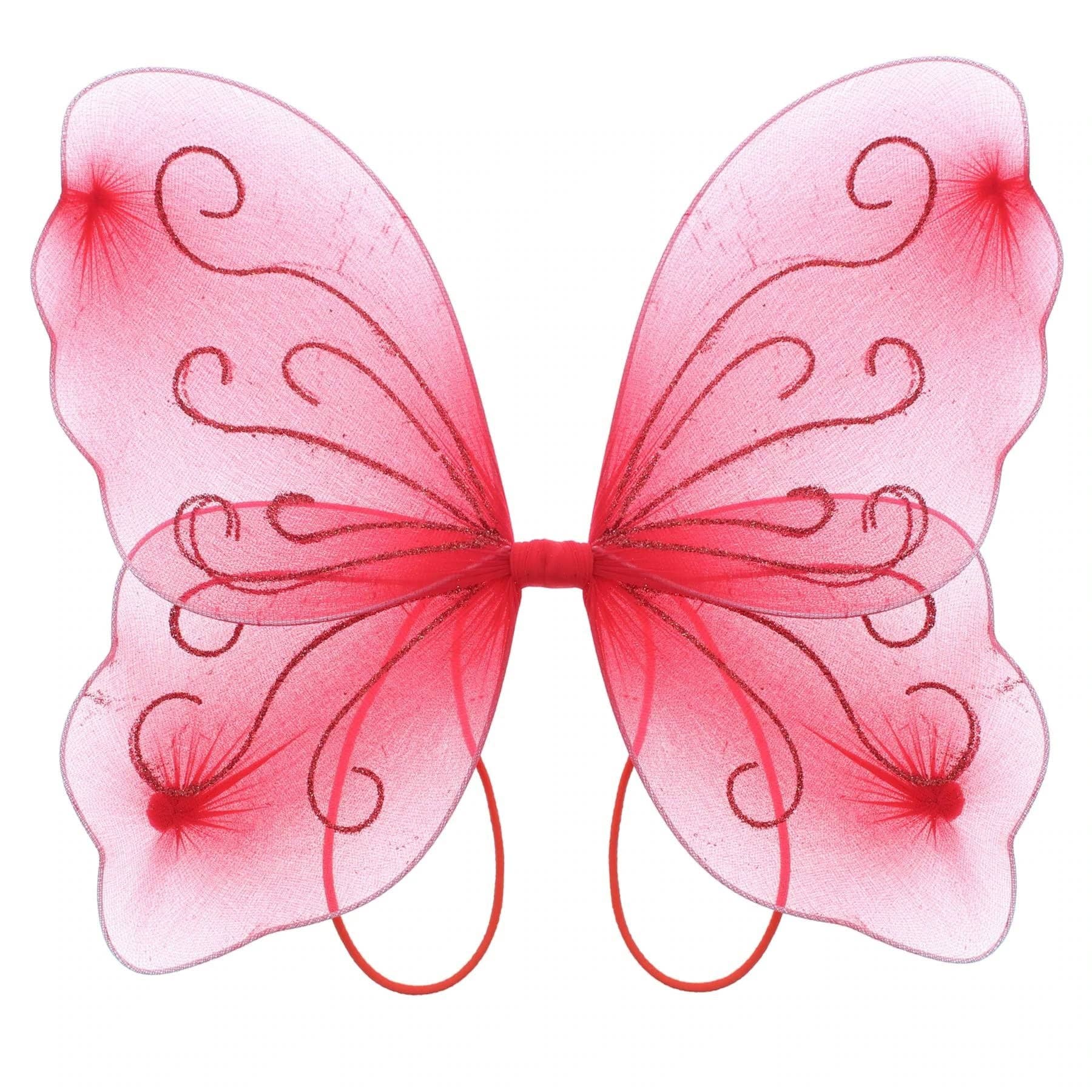 Topkids Accessories – wholesale Costume – Child – Angel Wings Fairy Butterfly Pixie Tinkerbell Fancy Dress Outfit Girls Dressing Up Costume Baby Toddler Kids Childs Small Tiny Mini Toy Fairywings Set Glitter33