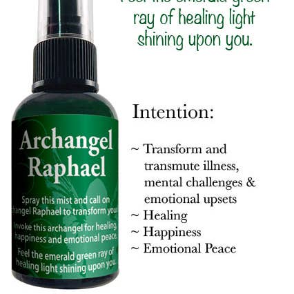 The Crystal Garden - Wholesale Aromatherapy Mist - Archangel Raphael Spray 8 units with tester option | 2 oz