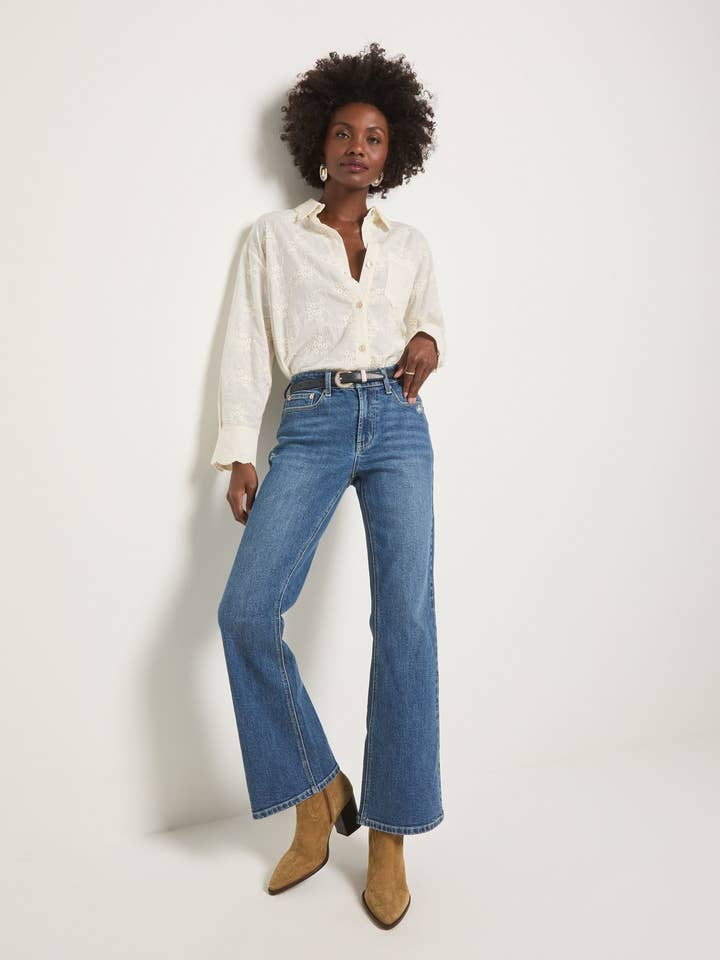 Cream Radiance Eyelet Shirt for wholesale on Faire3