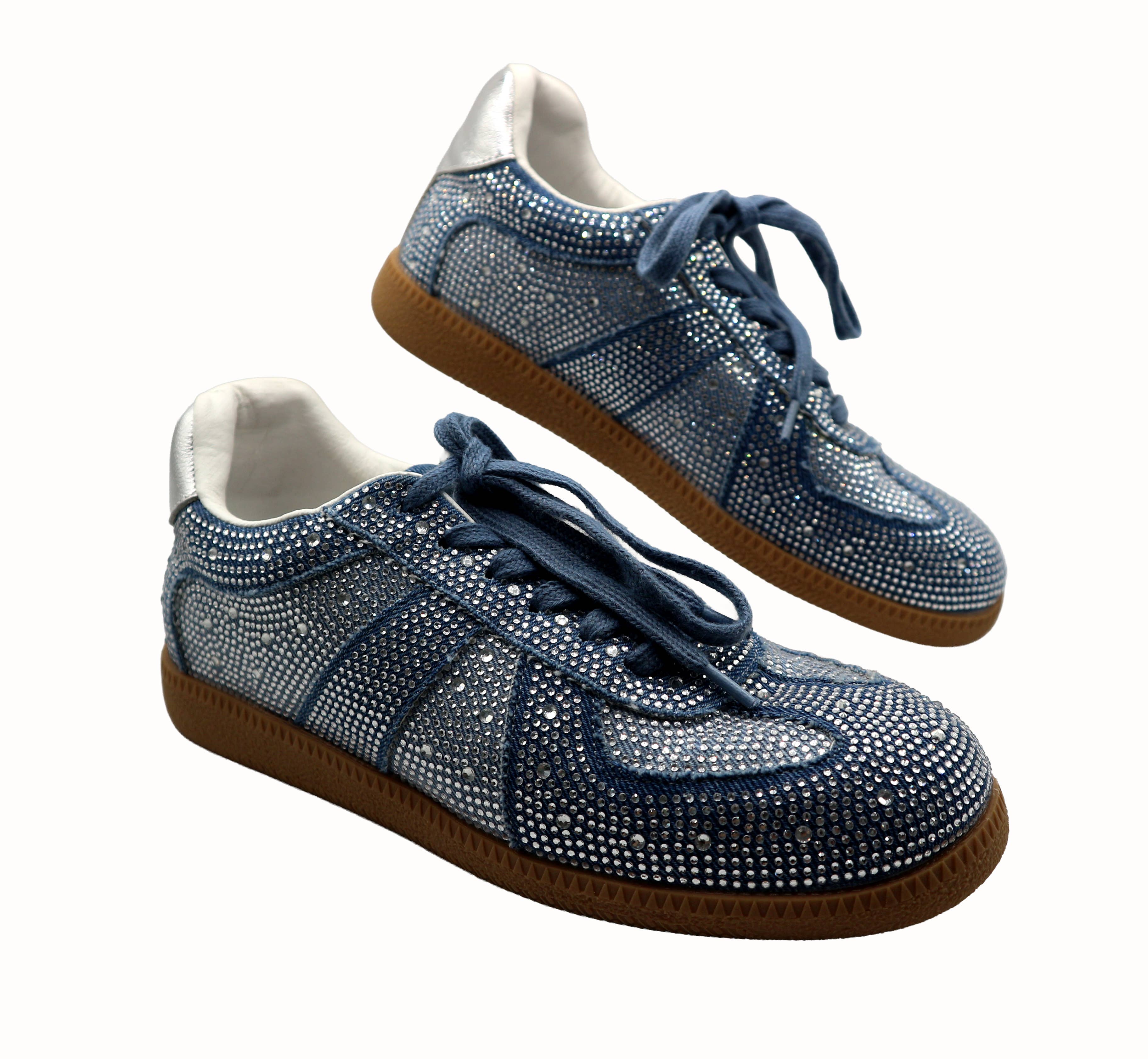 LAV-iSH/AIDANGUS PTY LTD - Wholesale Lifestyle trainers – Women′s - Denim Bedazzle Velvet Sneaker4