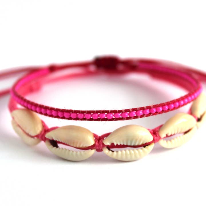 Urban Surfer Girl - Pink Sunset bracelet 2 pack for wholesale by Sol Jewels