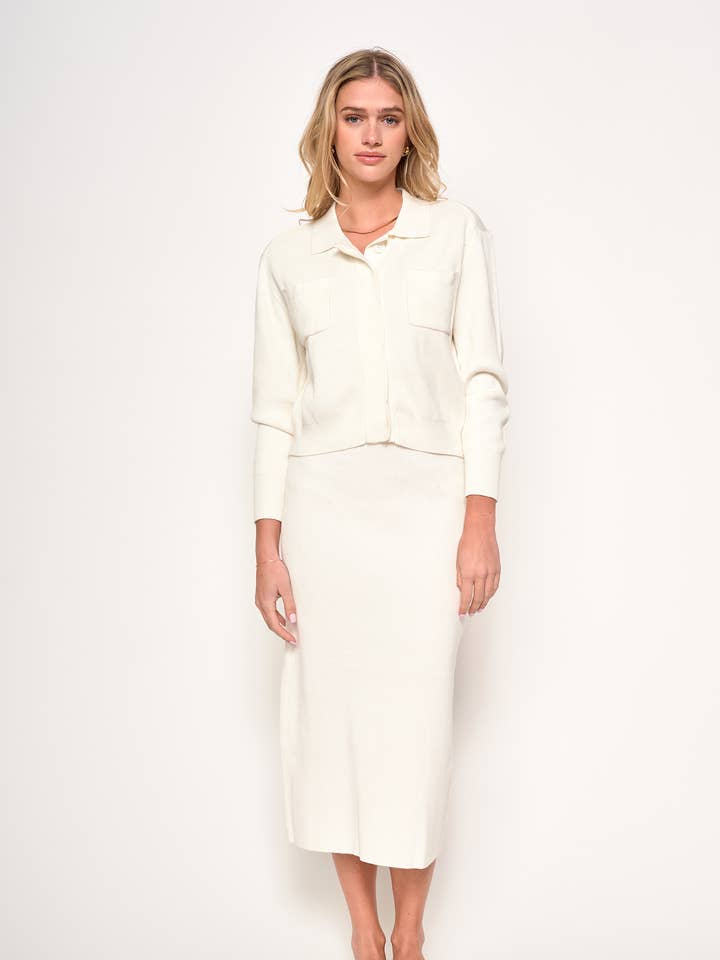 WHITE FALL SPRING JANESSA CARDIGAN for wholesale by dRA