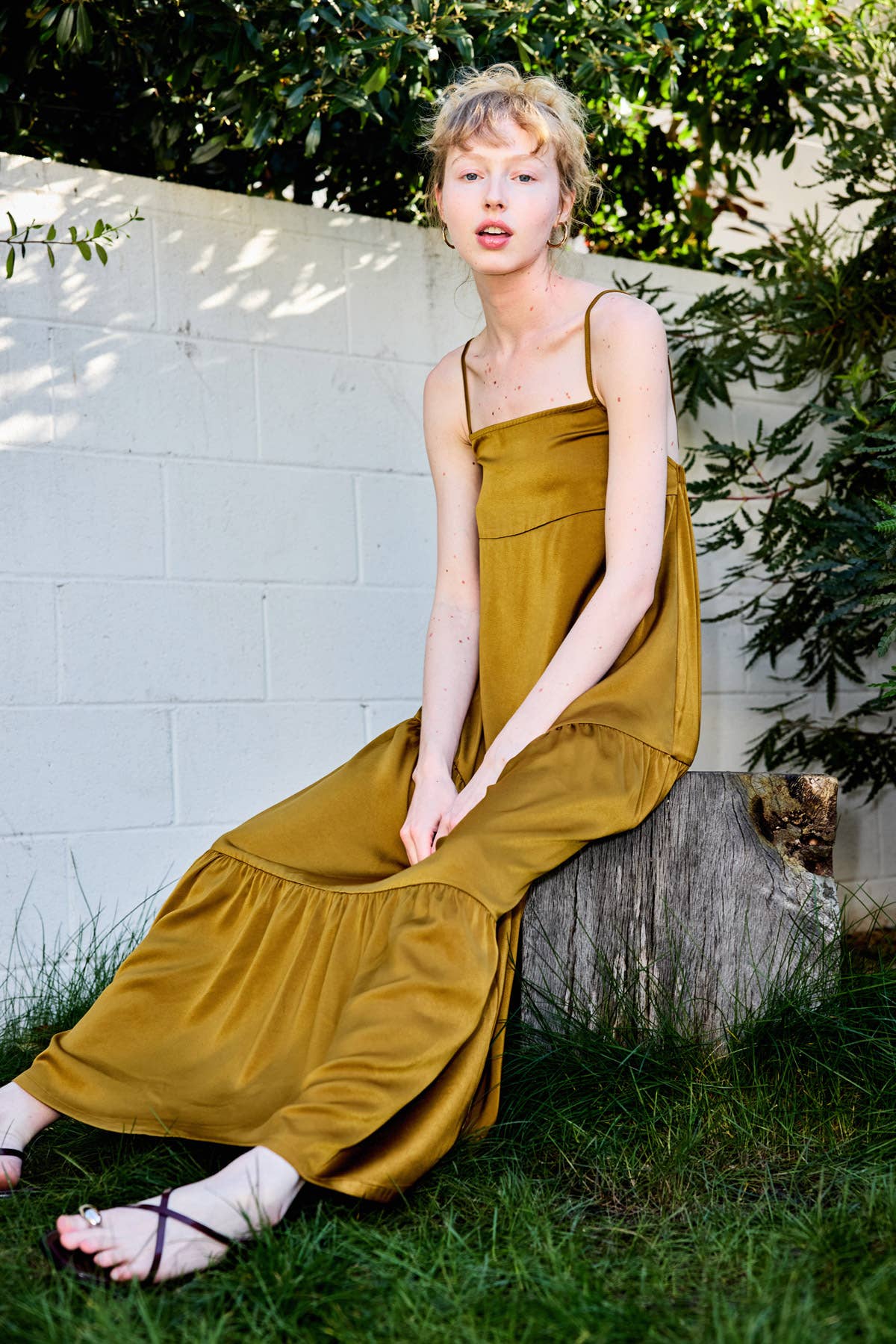 Lara Daisy - Wholesale Dress - Women's - Leopard Square Neck Ruffled Hem Cami Midi Dress14