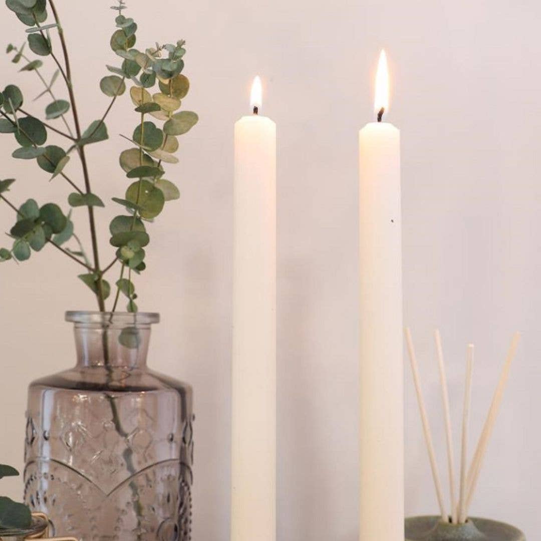 Wildflowers by Floriette - Wholesale Tapered Candle/Candlestick - Bliss dinner candle Ø2.2 h.25 cm cream set of 32