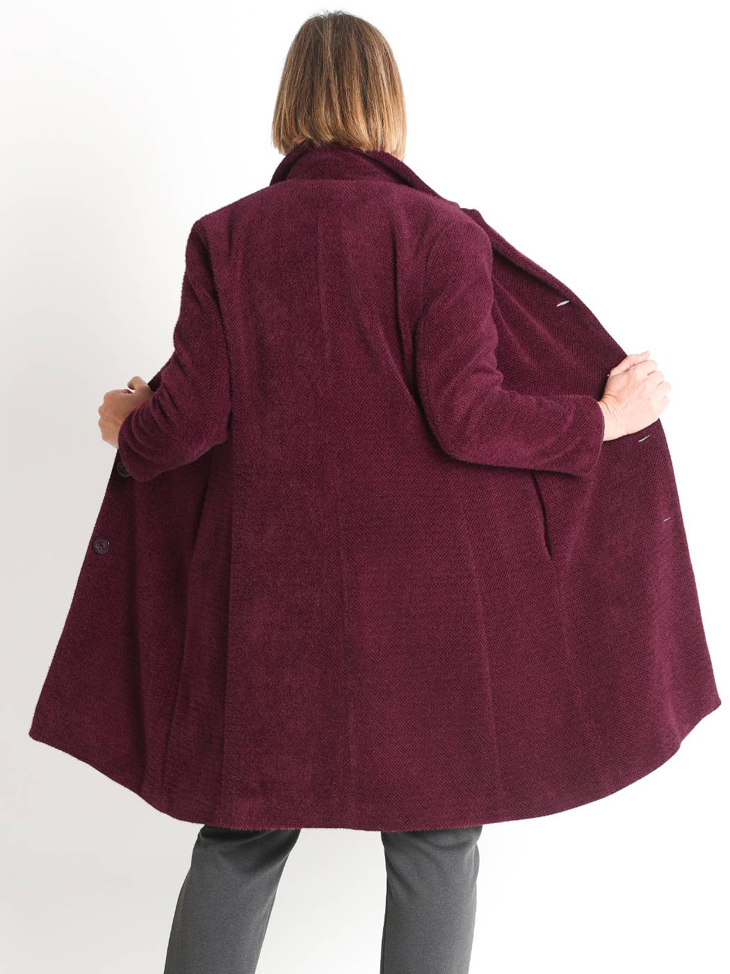 LOURDES CASTILLO - Wholesale Jacket - Women's - 372424L LONG COAT IN WOOLLY VAGUILLA FABRIC1