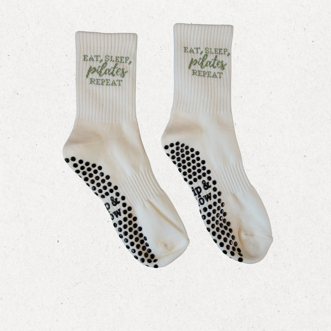 Grip & Flow - Wholesale Socks - Women's - Eat sleep Pilates repeat, Pilates grip sock 3