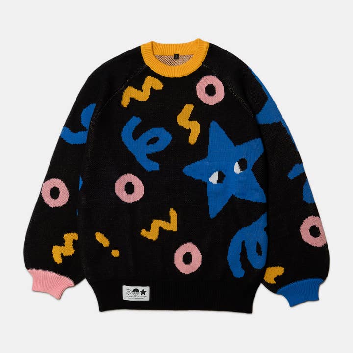 SIDEKICK: Thick knit jacquard sweater for wholesale by Karepango