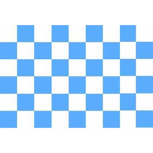 Karierter Himmelblau/Weiß 5'x3' für den Großhandel von Worldwide Flags Ltd