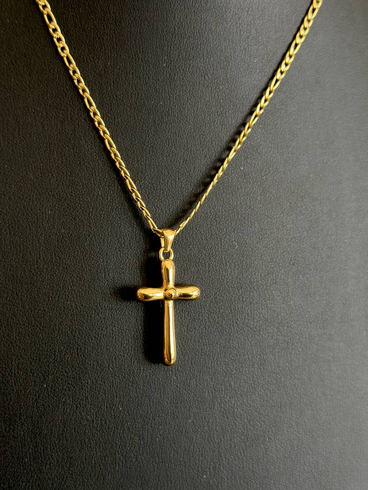 Bubble Cross Necklace for wholesale by mila + stevie