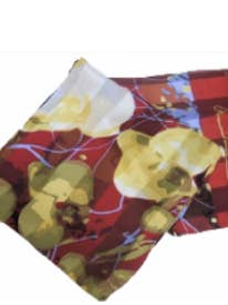 Maroon Poppies Silk Scarf for wholesale by Pangborn Collection