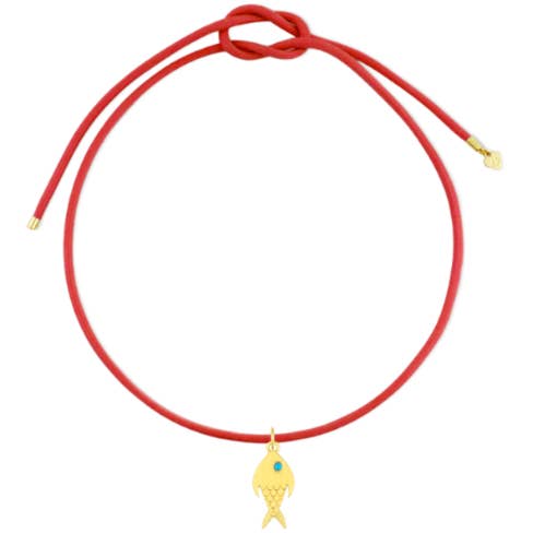 Koralrød snor med fisketalisman for engroshandel hos HART