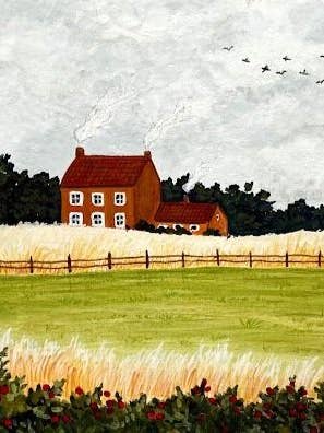 Hawthorne Cottage Print for wholesale by Lilly Carr Art