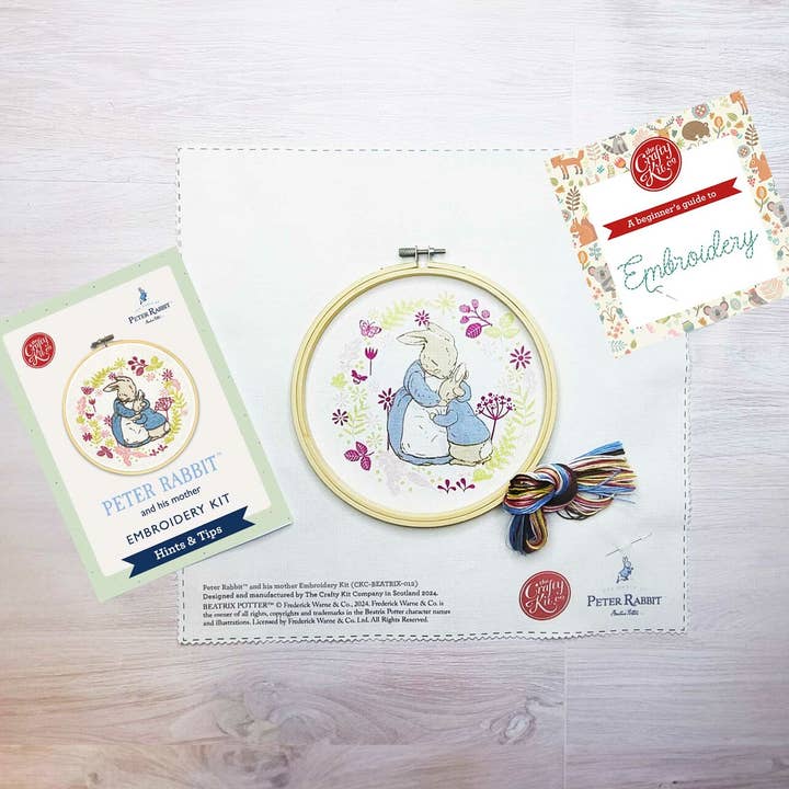 The Crafty Kit Company - Wholesale Embroidery/Cross Stitch Supplies - Beatrix Potter - Peter Rabbit & His Mother